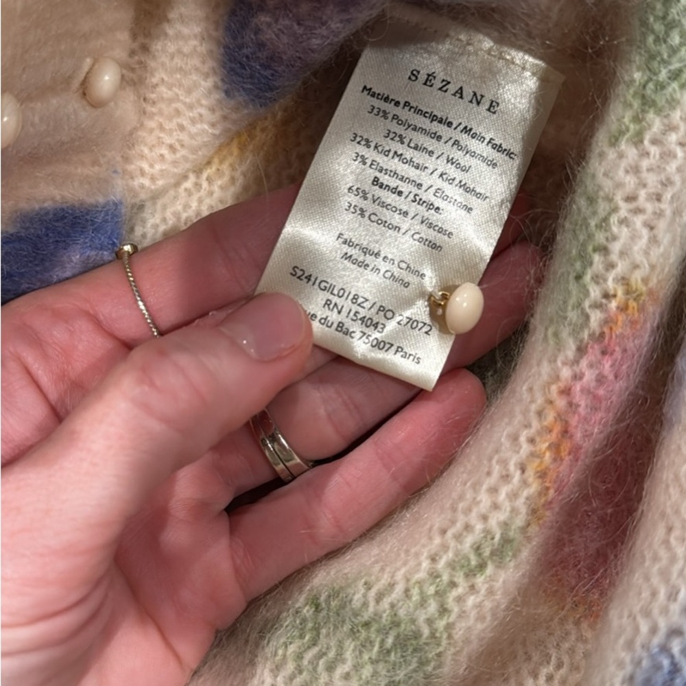 Sézane Teresa Sweater Jumper Cardigan Small - Picture 6 of 6